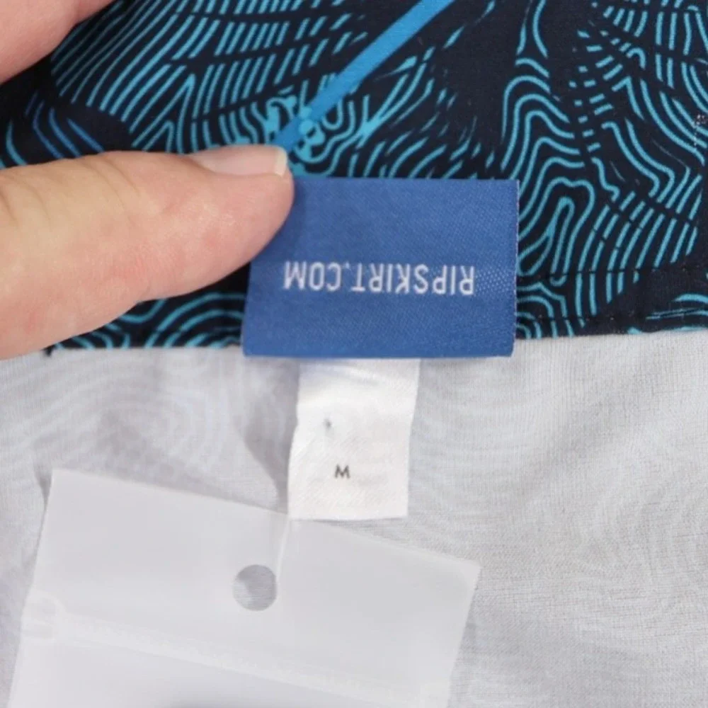 NEW Ripskirt Hawaii Skirt Womens Medium Length 1 Blue Maui Moonlight Quick Wrap
